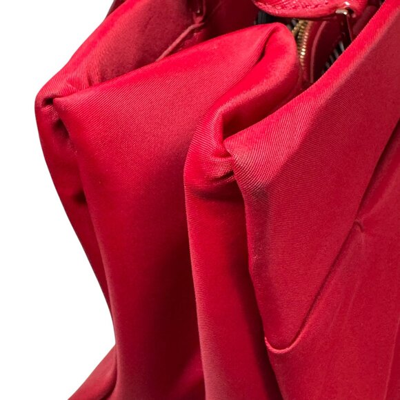 Kate Spade ~ Phoebe Red Nylon Tote Top handle Shoulder bag, Striped interior - Picture 14 of 16